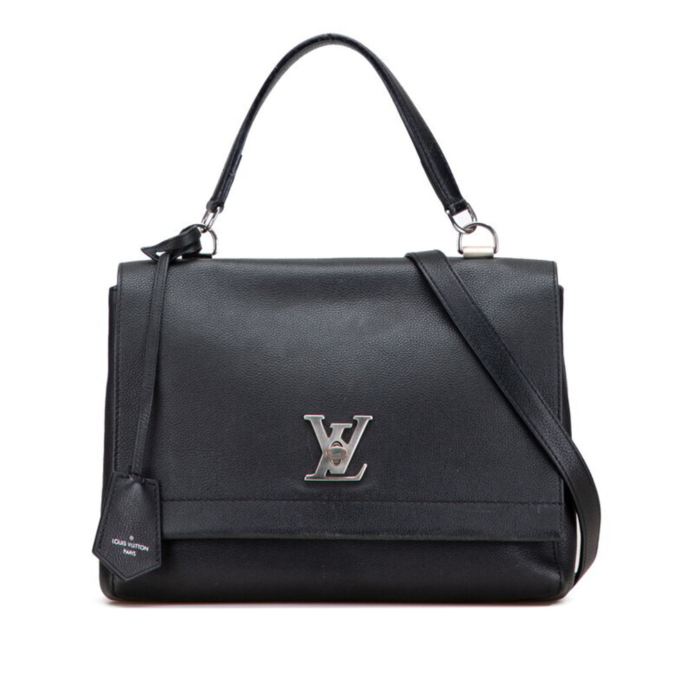 Louis Vuitton Lockme Cartable Handbag Shoulder Bag Noir Black Calfskin Leather
